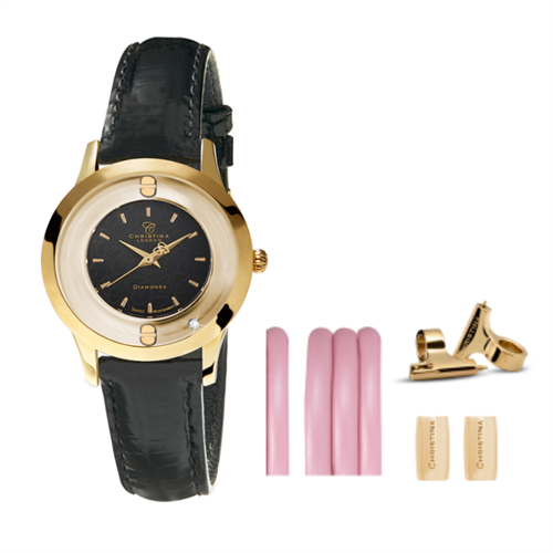 Collect ur 334GBLBL + Lyserød Watch Cord set - Christina Jewelry & Watches